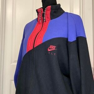 Vintage Nike F.I.T. Colorblock Fleece Full Zip Jacket – 90s – Size L